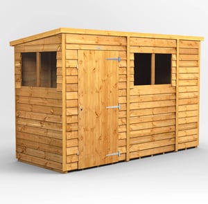 Power 10x4 Overlap Pent Wooden Shed