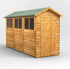 Power 12x4 Overlap Apex Wooden Shed