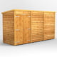 Power 12x4 Windowless Overlap Pent Wooden Shed Double Door