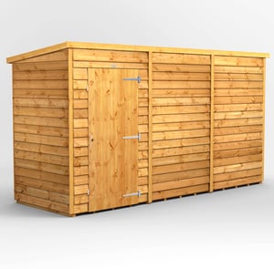 Power 12x4 Windowless Overlap Pent Wooden Shed