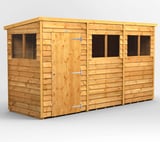 Power 12x4 Overlap Pent Wooden Shed
