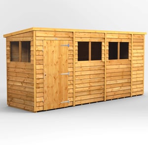 Power 14x4 Overlap Pent Wooden Shed