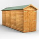 Power 16x4 Overlap Apex Windowless Wooden Shed Double Door