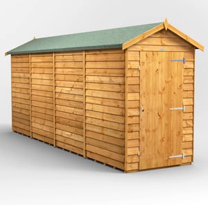 Power 16x4 Windowless Overlap Apex Wooden Shed