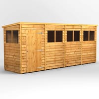 Power 16x4 Overlap Pent Wooden Shed