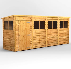 Power 16x4 Overlap Pent Wooden Shed