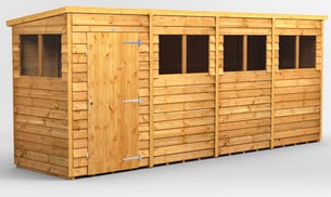 Power 16x4 Overlap Pent Wooden Shed