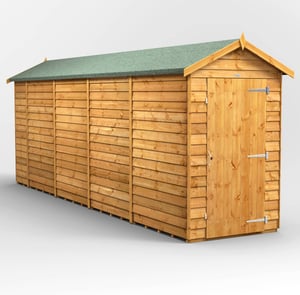 Power 18x4 Windowless Overlap Apex Wooden Shed