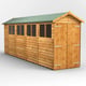Power 18x4 Overlap Apex Wooden Shed Double Door