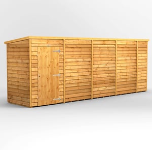 Power 18x4 Windowless Overlap Pent Wooden Shed
