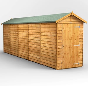 Power 20x4 Windowless Overlap Apex Wooden Shed