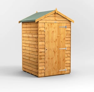 Power 4x4 Windowless Overlap Apex Wooden Shed