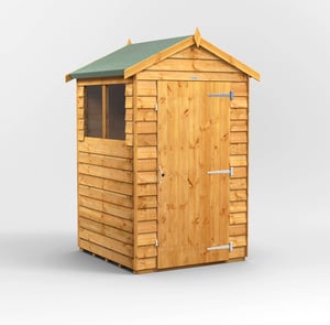 Power 4x4 Overlap Apex Wooden Shed