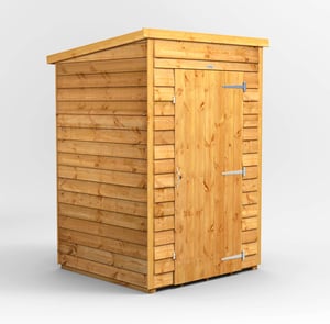 Power 4x4 Windowless Overlap Pent Wooden Shed