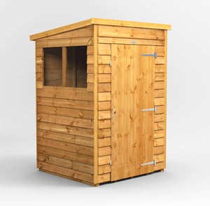 Power 4x4 Overlap Pent Wooden Shed