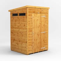 Power 4x4 Pent Security Shed Single Door