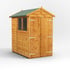 Power 6x4 Apex Wooden Shed Double Doors