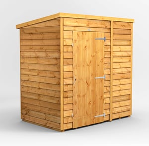 Power 6x4 Windowless Overlap Pent Wooden Shed
