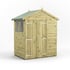 Power 4x6 Premium Apex Wooden Shed Optional Double Doors