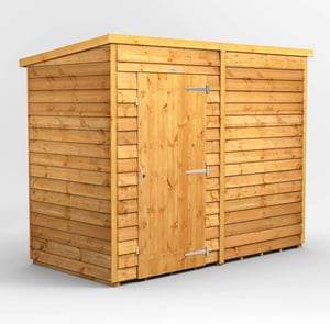 Power 8x4 Windowless Overlap Pent Wooden Shed