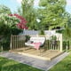 Power 6x10 Wooden Decking Kit with Two Handrails