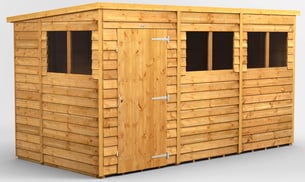 Power 12x6 Overlap Pent Wooden Shed