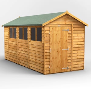 Power 14x6 Overlap Apex Wooden Shed