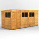 Power 14x6 Overlap Pent Wooden Shed Double Door