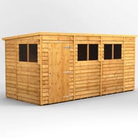 Power 14x6 Overlap Pent Wooden Shed