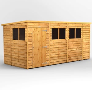 Power 14x6 Overlap Pent Wooden Shed