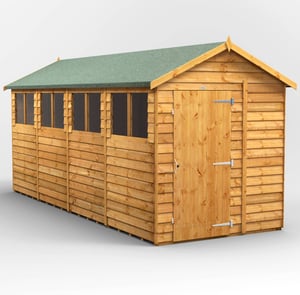 Power 16x6 Overlap Apex Wooden Shed