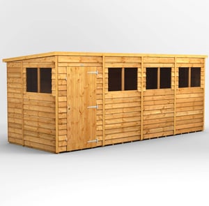 Power 16x6 Overlap Pent Wooden Shed