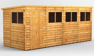 Power 16x6 Overlap Pent Wooden Shed