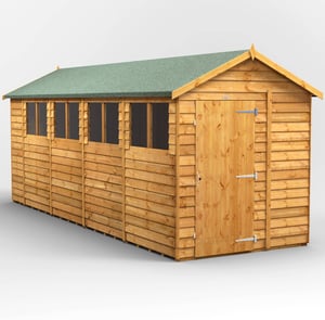 Power 18x6 Overlap Apex Wooden Shed