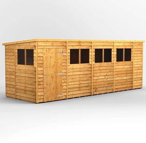 Power 18x6 Overlap Pent Wooden Shed