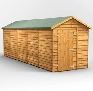 Power 20x6 Windowless Overlap Apex Wooden Shed