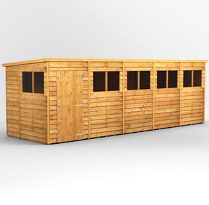 Power 20x6 Overlap Pent Wooden Shed