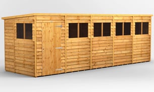 Power 20x6 Overlap Pent Wooden Shed