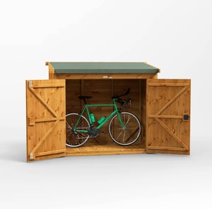 Power 6x3 Pent Wooden Bike Shed