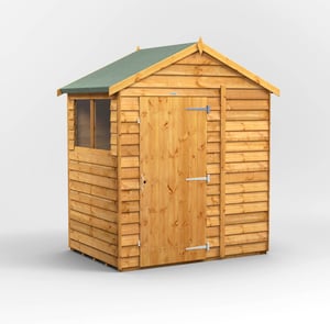 Power 4x6 Overlap Apex Wooden Shed