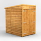 Power 4x6 Windowless Overlap Pent Wooden Shed Double Door