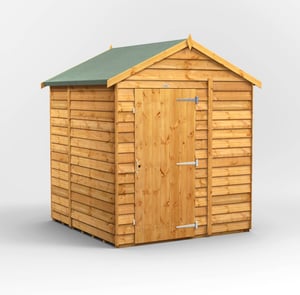 Power 6x6 Windowless Overlap Apex Wooden Shed