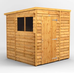 Power 6x6 Overlap Pent Wooden Shed