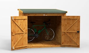 Power 6x6 Pent Wooden Bike Shed
