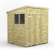 Power 6x6 Premium Pent Wooden Shed Optional Double Doors