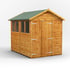 Power 8x6 Apex Wooden Shed Double Doors