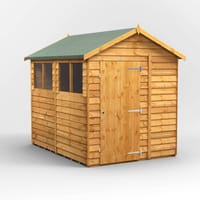 Power 8x6 Overlap Apex Wooden Shed
