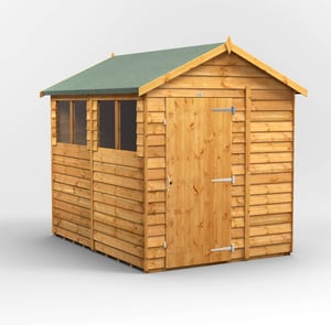 Power 8x6 Overlap Apex Wooden Shed