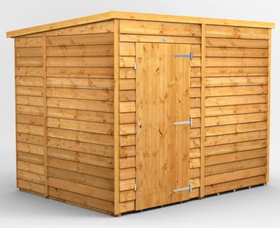 6ft Wide Pent Windowless Overlap Sheds