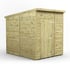 Power 6x8 Premium Pent Windowless Wooden Shed